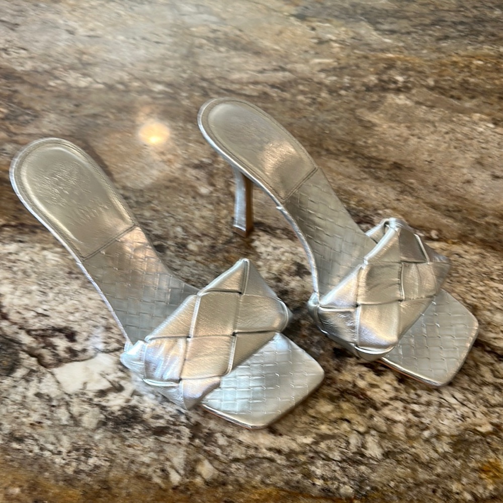Elegant Silver Women's Heels